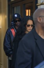 Pregnant RIHANNA and A$AP Rocky Leaves Their Hotel in Paris 06/28/2025