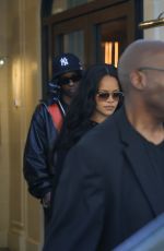 Pregnant RIHANNA and A$AP Rocky Leaves Their Hotel in Paris 06/28/2025