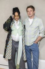 Pregnant RIHANNA and ASAP Rocky at Dior Homme Menswear Spring/Summer 2026 Show at Paris Fashion Week 06/27/2025
