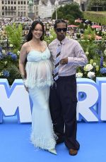 Pregnant RIHANNA at World Premiere of The Smurfs Movie in Brussels 06/28/2025