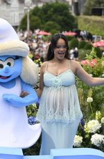 Pregnant RIHANNA at World Premiere of The Smurfs Movie in Brussels 06/28/2025
