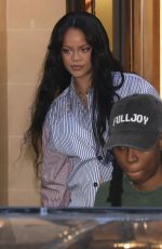 Pregnant RIHANNA Leaves Her Hotel in Paris 06/27/2025