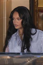 Pregnant RIHANNA Leaves Her Hotel in Paris 06/27/2025