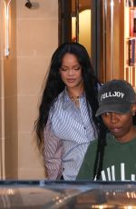 Pregnant RIHANNA Leaves Her Hotel in Paris 06/27/2025