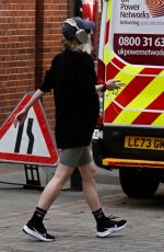 Pregnant VANESSA KIRBY Out for Power Walk in London 06/26/2025