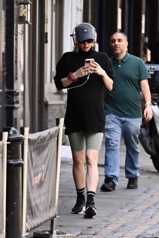 Pregnant VANESSA KIRBY Out for Power Walk in London 06/26/2025