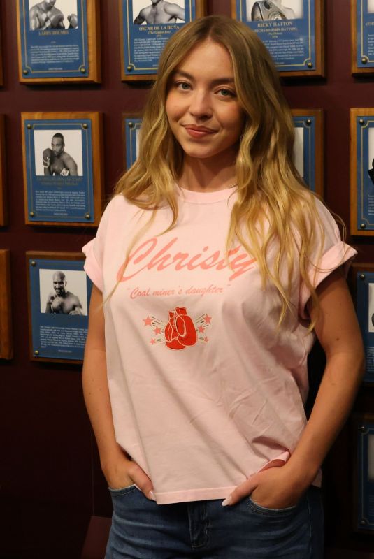 SYDNEY SWEENEY at Boxing Hall of Fame Induction Ceremony and Parade of Champions in Canastota 06/08/2025