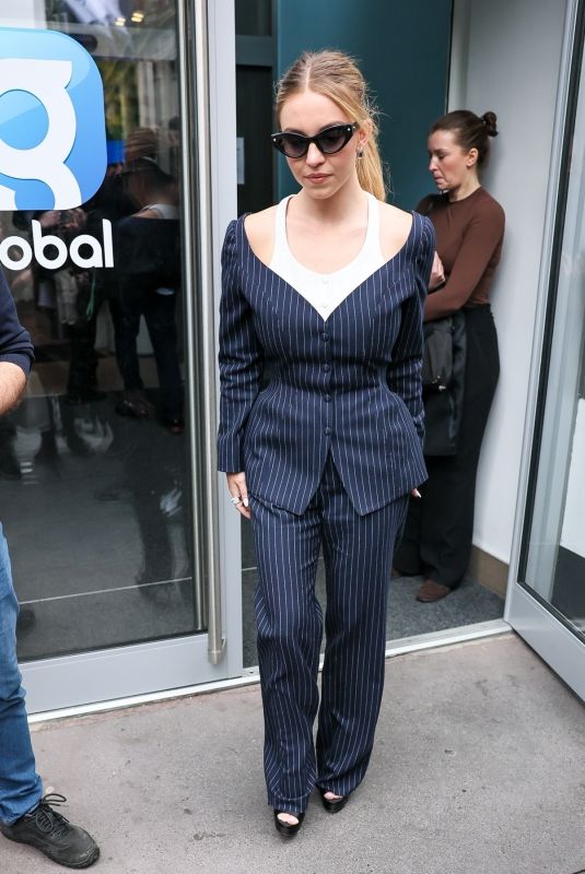 SYDNEY SWEENEY Leaves Heart Breakfast Show in London 06/10/2025