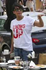 TAMARA TAYLOR Out at Studio City Farmers Market 06/01/2025
