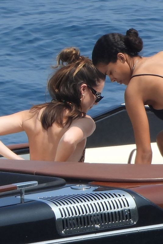 TINA KUNAKEY and Friend in Bikini on Holidays in Portofino 06/09/2025