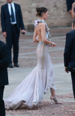 VITTORIA CERETTI Boards a Water Taxi en Route to Jeff Bezos Pre-wedding Dinner in Venice 06/26/2025