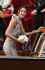 VITTORIA CERETTI Boards a Water Taxi en Route to Jeff Bezos Pre-wedding Dinner in Venice 06/26/2025