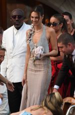 VITTORIA CERETTI Boards a Water Taxi en Route to Jeff Bezos Pre-wedding Dinner in Venice 06/26/2025