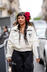 XOCHITL GOMEZ Arrives at Willy Chavarria Men