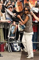 ZOE SALDANA Arrives at Good Morning America in New York City 06/04/2025