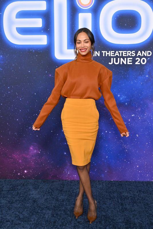 ZOE SALDANA at Elio Premiere at El Capitan Theatre in Los Angeles 06/10/2025