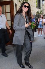 ANNE HATHAWAY Heading to the Set of The Devil Wears Prada 2 in New York 07/22/2025