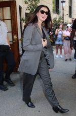 ANNE HATHAWAY Heading to the Set of The Devil Wears Prada 2 in New York 07/22/2025