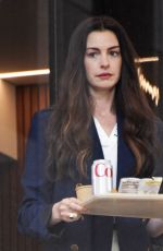 ANNE HATHAWAY on the Set of The Devil Wears Prada 2 in New York City 07/23/2025