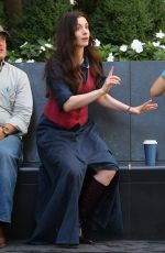 ANNE HATHAWAY on the Set of The Devil Wears Prada 2 in New York City 07/28/2025
