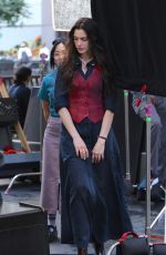 ANNE HATHAWAY on the Set of The Devil Wears Prada 2 in New York City 07/28/2025