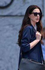 ANNE HATHAWAY on the Set of The Devil Wears Prada 2 in New York City 07/29/2025