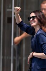 ANNE HATHAWAY on the Set of The Devil Wears Prada 2 in New York City 07/29/2025