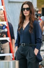 ANNE HATHAWAY on the Set of The Devil Wears Prada 2 in New York City 07/29/2025