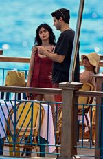 CAMILA CABELLO and Henry Chalhoub Arrives by Boat at Lo Scoglio in Nerano 07/11/2025