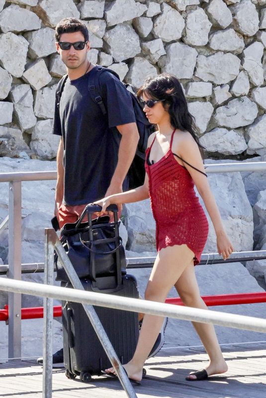 CAMILA CABELLO and Henry Chalhoub Arrives by Boat at Lo Scoglio in Nerano 07/11/2025