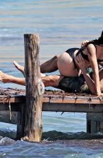 CAMILA CABELLO and Henry Junior Chalhoub at a Beach in Ibiza 07/22/2025