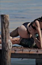 CAMILA CABELLO and Henry Junior Chalhoub at a Beach in Ibiza 07/22/2025