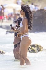 CAMILA CABELLO in a White Bikini at a Beach in Ibiza 07/23/2025