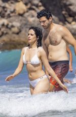 CAMILA CABELLO in a White Bikini at a Beach in Ibiza 07/23/2025