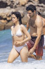 CAMILA CABELLO in a White Bikini at a Beach in Ibiza 07/23/2025
