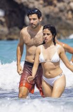 CAMILA CABELLO in a White Bikini at a Beach in Ibiza 07/23/2025