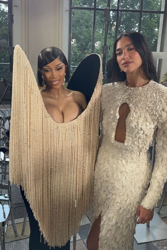 CARDI B and DUA LIPA at Schiaparelli Haute Couture F/W 25-26 Show at Paris Fashion Week 07/07/2025