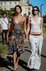DEVA CASSEL Arrives at Jacquemus Spring-Summer Show at Paris Fashion Week 06/29/2025