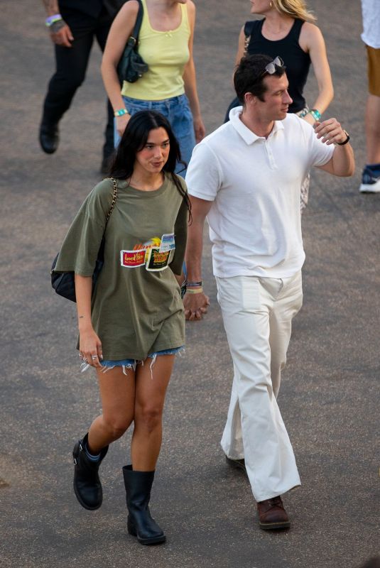 DUA LIPA and Callum Turner at BST Hyde Park Festival in London 07/11/2025