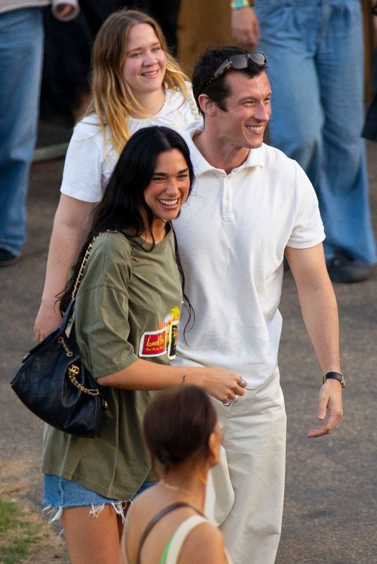 DUA LIPA and Callum Turner Out at BST Hyde Park Festival in London 07/11/2025
