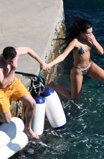 DUA LIPA in Bikini with Callum Turner on Vacation in Amalfi 06/29/2025