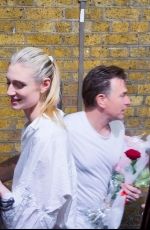 ELIZABETH DEBICKI and Ewan McGregor Share a Kiss Outside Wyndham