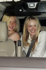 ELLE and DAKOTA FANNING Leaves Dinner at Giorgio Baldi in Santa Monica 07/15/2025