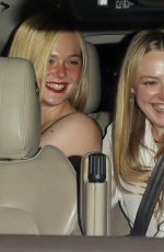 ELLE and DAKOTA FANNING Leaves Dinner at Giorgio Baldi in Santa Monica 07/15/2025
