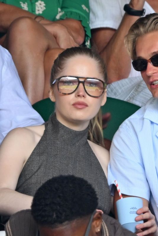 ELLIE BAMBER at Wimbledon in London 07/07/2025