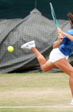 EMMA RADUCANU at Practice Session at Wimbledon in London 07/02/2025