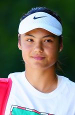 EMMA RADUCANU at Practice Session on Day Two of Wimbledon 07/01/2025