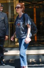EMMA ROBERTS Leaves Her Hotel in Paris 06/30/2025
