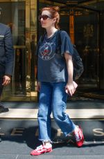 EMMA ROBERTS Leaves Her Hotel in Paris 06/30/2025