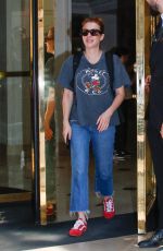 EMMA ROBERTS Leaves Her Hotel in Paris 06/30/2025